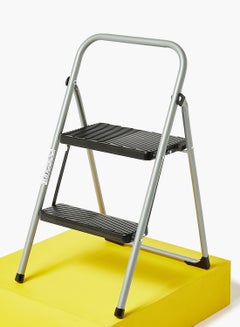 Foldable Step Ladder Non Skid Top Steel Frame Durable And Sturdy Space Saver For Home Office And Restaurants Black/Grey 43 x 47 x 72cm - v1635316822/N44172988A_2