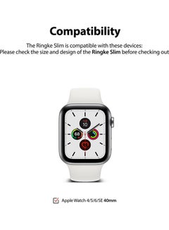 Ringke Pack Of 2 Full Coverage Slim Case for Apple Watch 40mm Series 6 Series 5  4 / SE 40mm Clear/Purple  - Image 2