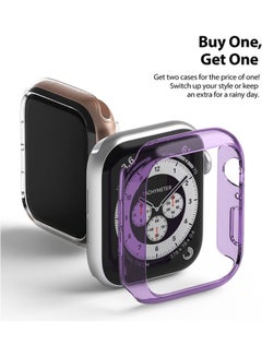 Ringke Pack Of 2 Full Coverage Slim Case for Apple Watch 40mm Series 6 Series 5  4 / SE 40mm Clear/Purple  - Image 4