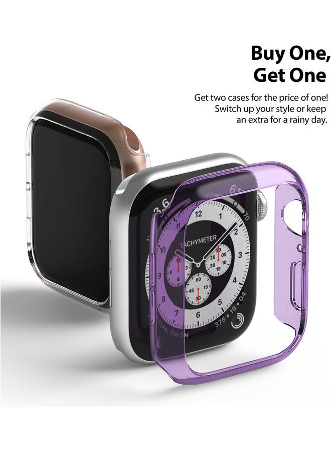 Ringke Pack Of 2 Full Coverage Slim Case for Apple Watch 40mm Series 6 Series 5  4 / SE 40mm Clear/Purple - Image 4