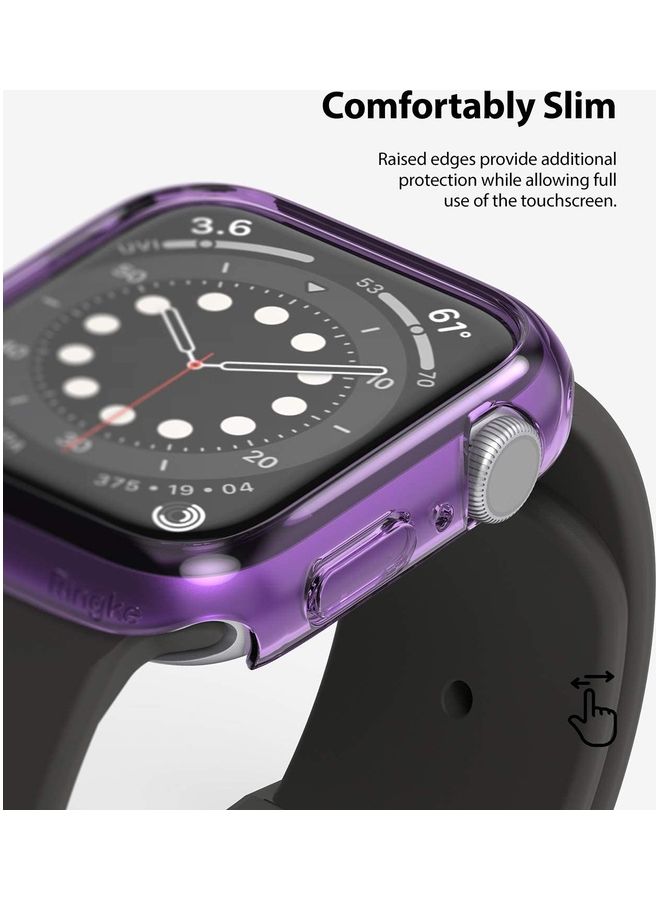 Ringke Pack Of 2 Full Coverage Slim Case for Apple Watch 40mm Series 6 Series 5  4 / SE 40mm Clear/Purple - Image 5