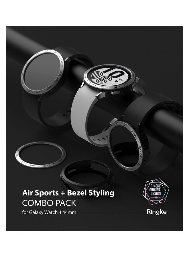 Ringke Air Sports Case and Bezel Ring With Adhesive for Galaxy Watch 4 44mm Black - Image 4