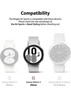Ringke Air Sports Case and Bezel Ring With Adhesive for Galaxy Watch 4 44mm Black  - Image 3