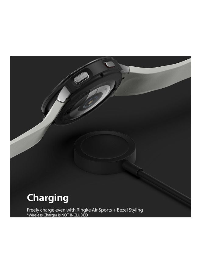 Ringke Air Sports Case and Bezel Ring With Adhesive for Galaxy Watch 4 44mm Black/Blue  - Image 4