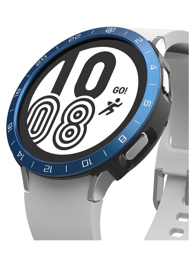 Ringke Air Sports Case and Bezel Ring With Adhesive for Galaxy Watch 4 44mm Black/Blue  - Image 1
