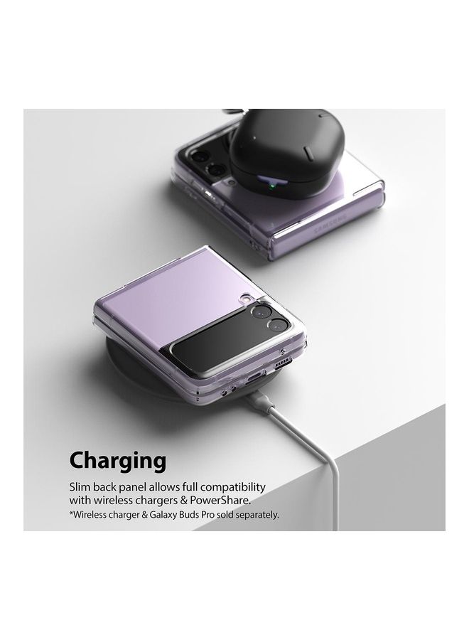Ringke - Anti-Cling Micro-Dot Technology Shockproof Protective Slim Case for Galaxy Z Flip 3 5G (2021) Matte Clear - Image 1