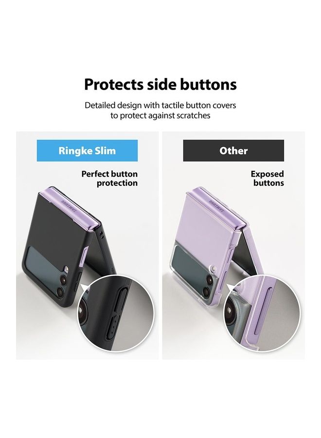 Ringke - Anti-Cling Micro-Dot Technology Shockproof Protective Slim Case for Galaxy Z Flip 3 5G (2021) Matte Clear - Image 1