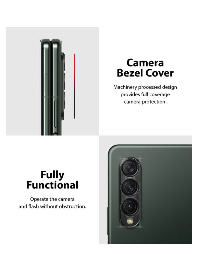 Ringke Aluminum Styled Lens Protector For Galaxy Z Fold 3 5G Black - Image 2