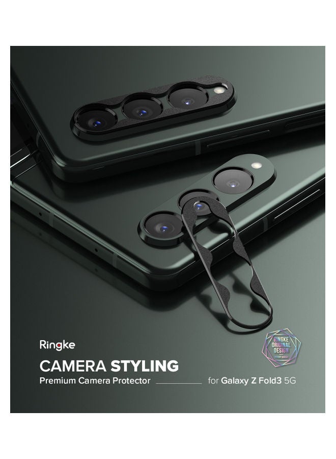 Ringke Aluminum Styled Lens Protector For Galaxy Z Fold 3 5G Black - Image 5