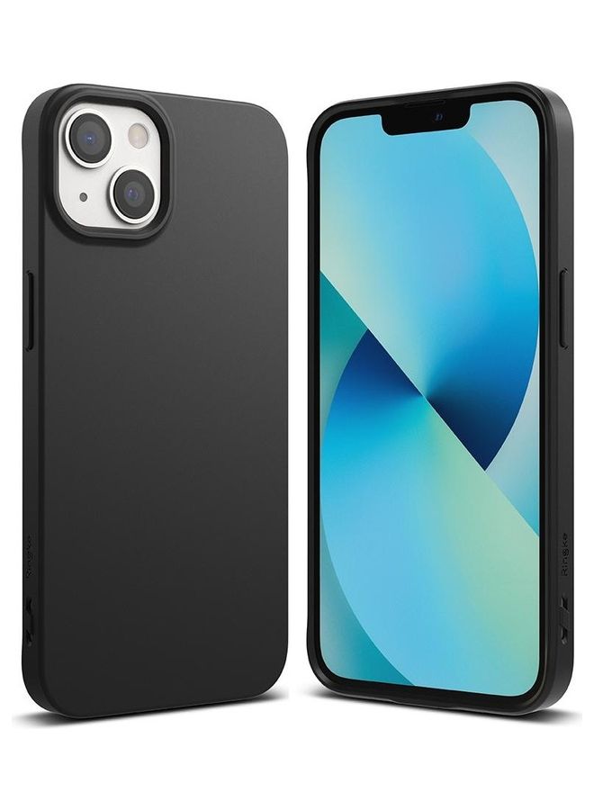 Ringke Air-S Series Thin Flexible Shockproof Slim TPU Lightweight Cover for iPhone 13 Black - Image 1
