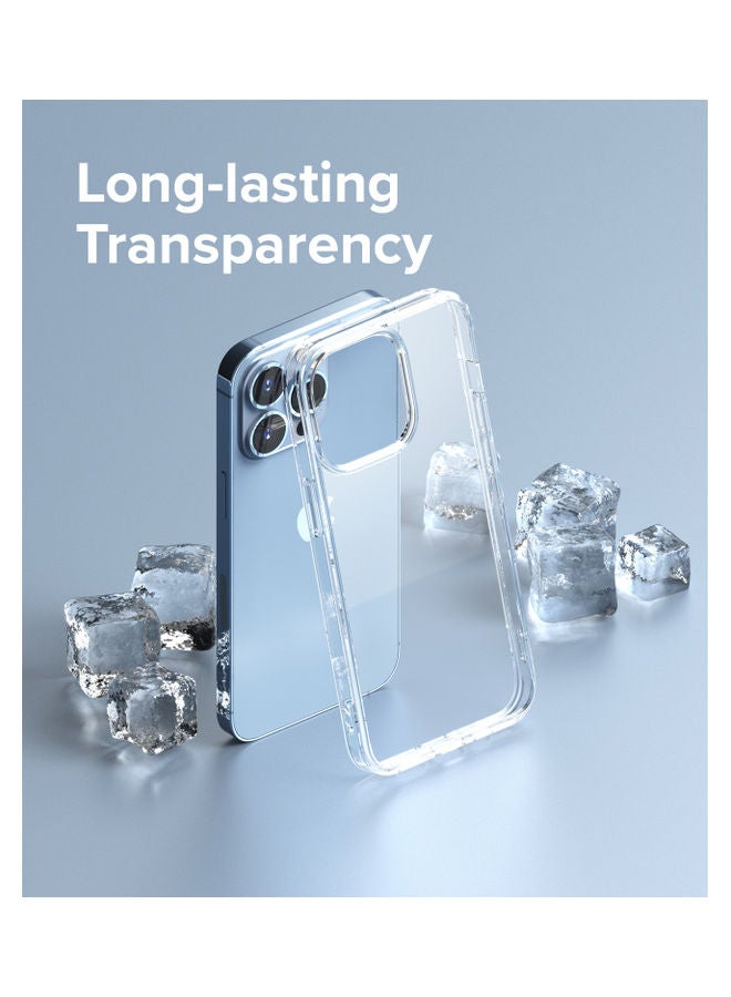 Ringke Shock Proof Transparent Tough Impact Alleviation Technology Raised Bezel Fusion Cover for iPhone 13 Pro Clear - Image 3