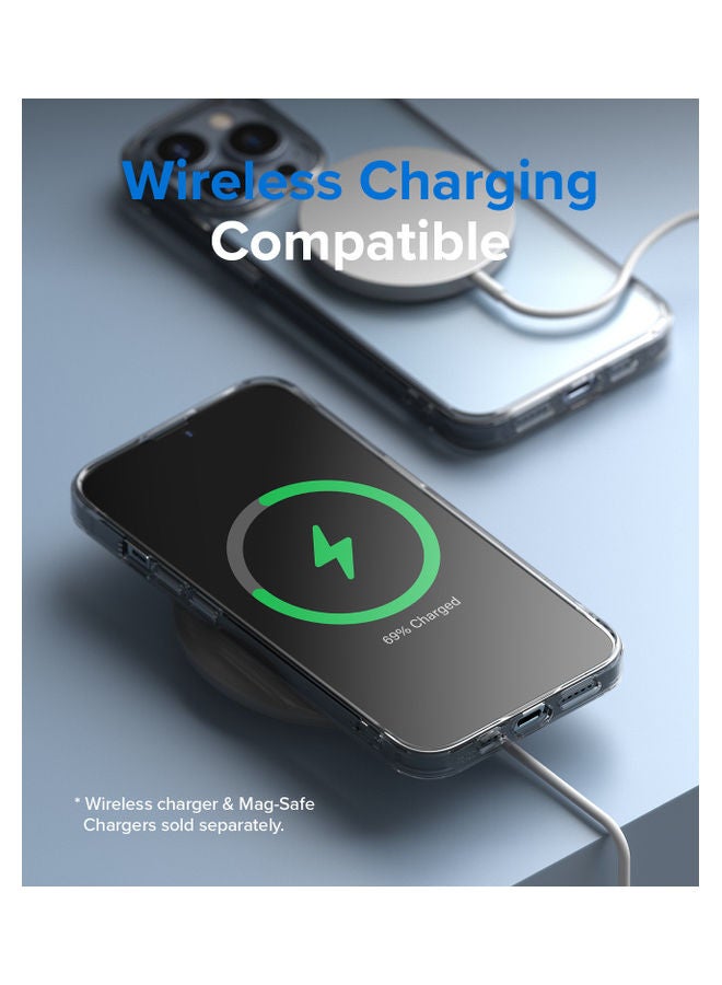 Ringke Shock Proof Transparent Tough Impact Alleviation Technology Raised Bezel Fusion Cover for iPhone 13 Pro Smoke Black - Image 2