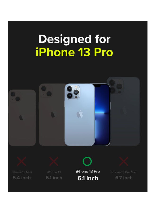 Ringke Hard Fusion-X Ergonomic Shock Absorption TPU Bumper Cover for iPhone 13 Pro Camo Black  - Image 4
