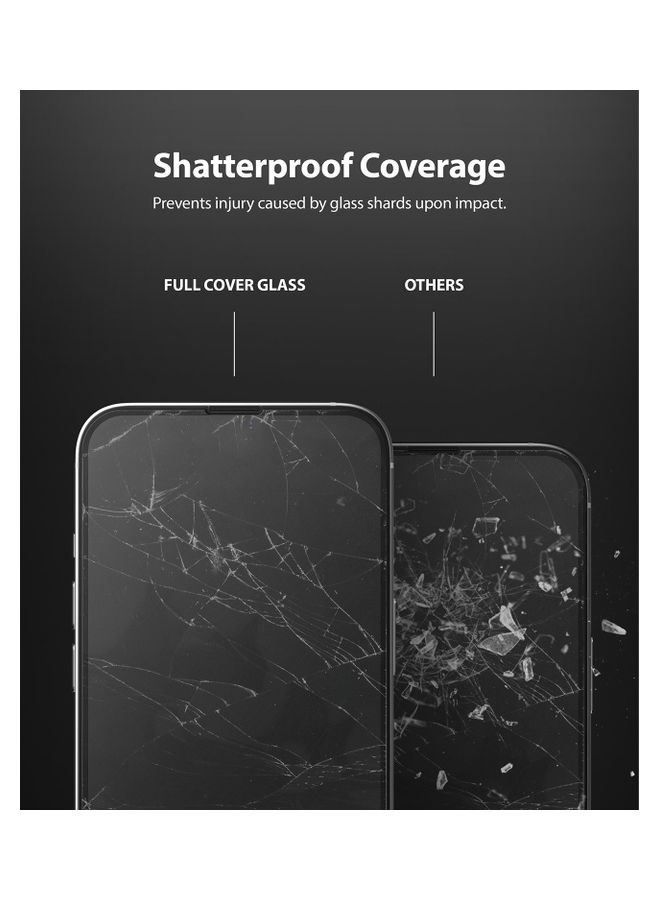 Ringke Tempered Glass Screen Protector for Apple iPhone 13 / iPhone 13 Pro Black - Image 5