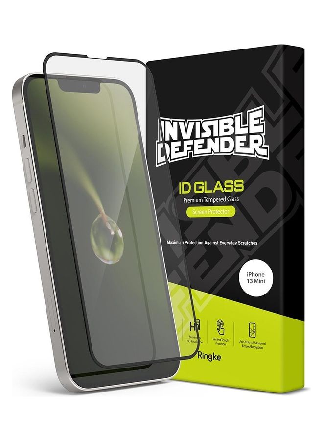 Ringke Tempered Glass Screen Protector for Apple iPhone 13 Mini Black - Image 1
