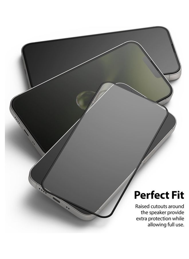 Ringke Tempered Glass Screen Protector for Apple iPhone 13 Mini Black - Image 3