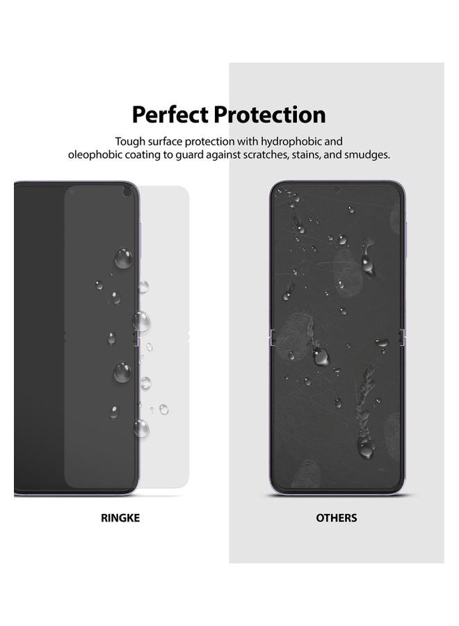 Ringke 2 Pack Screen Protector for Samsung Galaxy Z Flip 3 (2021) Clear - Image 2