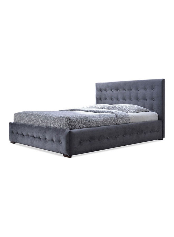 ASGHAR FURNITURE - Aragon Premium Tufted Super King Size Bed With Mattress Navy Blue 200x200cm - Image 1