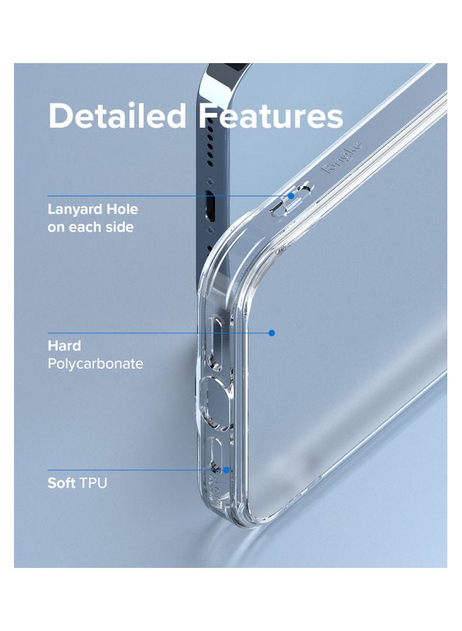 Ringke Shock Proof Transparent Tough Impact Alleviation Technology Raised Bezel Fusion Cover for iPhone 13 Pro Max Clear - Image 4