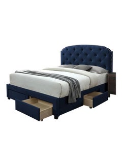ASGHAR FURNITURE Deluxe Storage Queen Size Bed With Mattress Light Grey 160x200cm  - Image 2