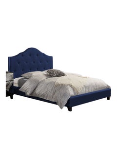 ASGHAR FURNITURE Noida Scalloped Prime Super King Size Bed With Mattress Maroon 200x200cm  - Image 2