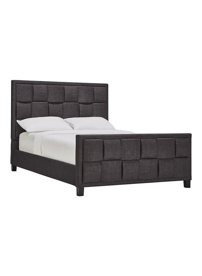 ASGHAR FURNITURE Nyla Premium Designer Queen Size Bed With Mattress Grey 160x200cm  - Image 2