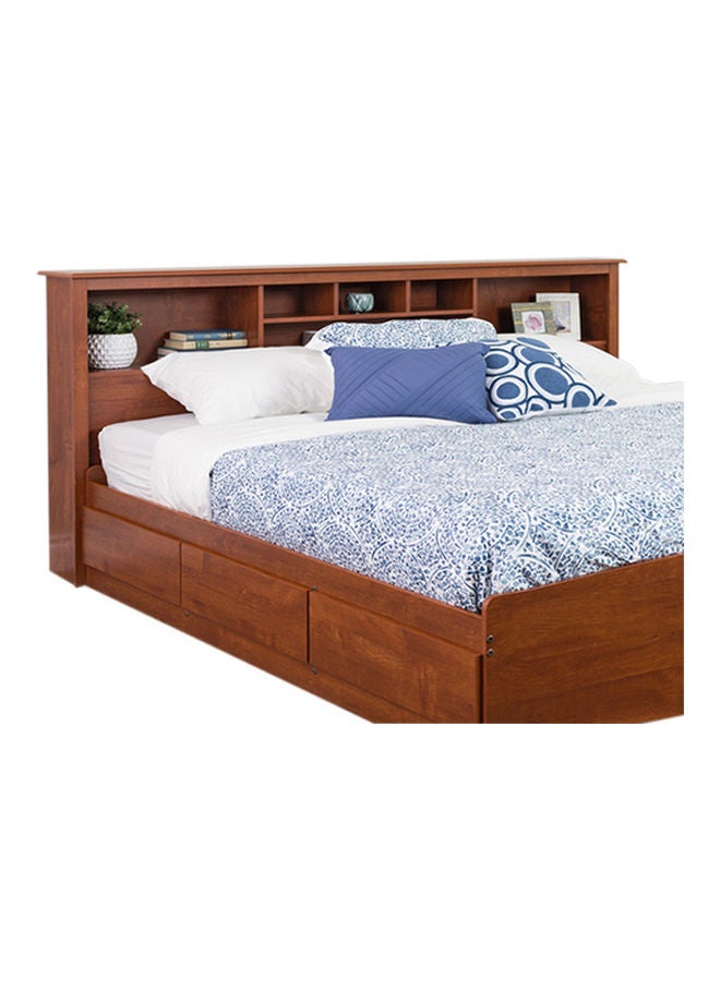 ASGHAR FURNITURE Oliver Storage Queen Size Bed With Mattress Brown 160x200cm  - Image 1