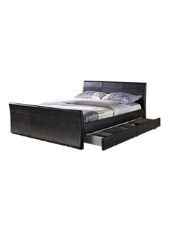 ASGHAR FURNITURE Davina Prime Storage King Size Bed With Mattress Black 180x200cm  - Image 1