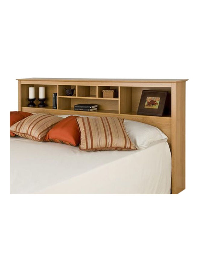 ASGHAR FURNITURE Oliver Storage Queen Size Bed With Mattress Light Brown 160x200cm  - Image 1