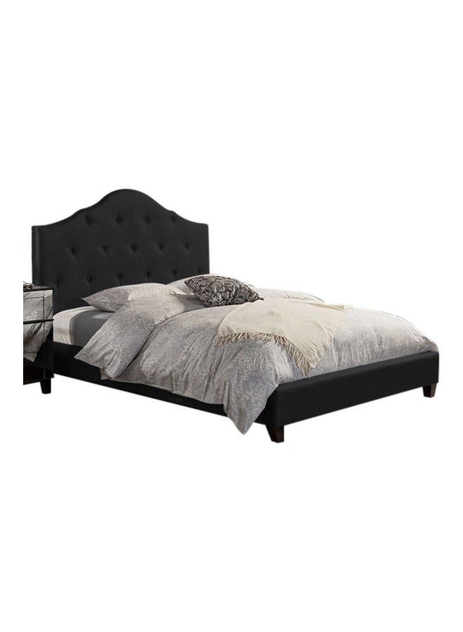 ASGHAR FURNITURE Noida Scalloped Prime Super King Size Bed With Mattress Dark Red 200x200cm  - Image 2