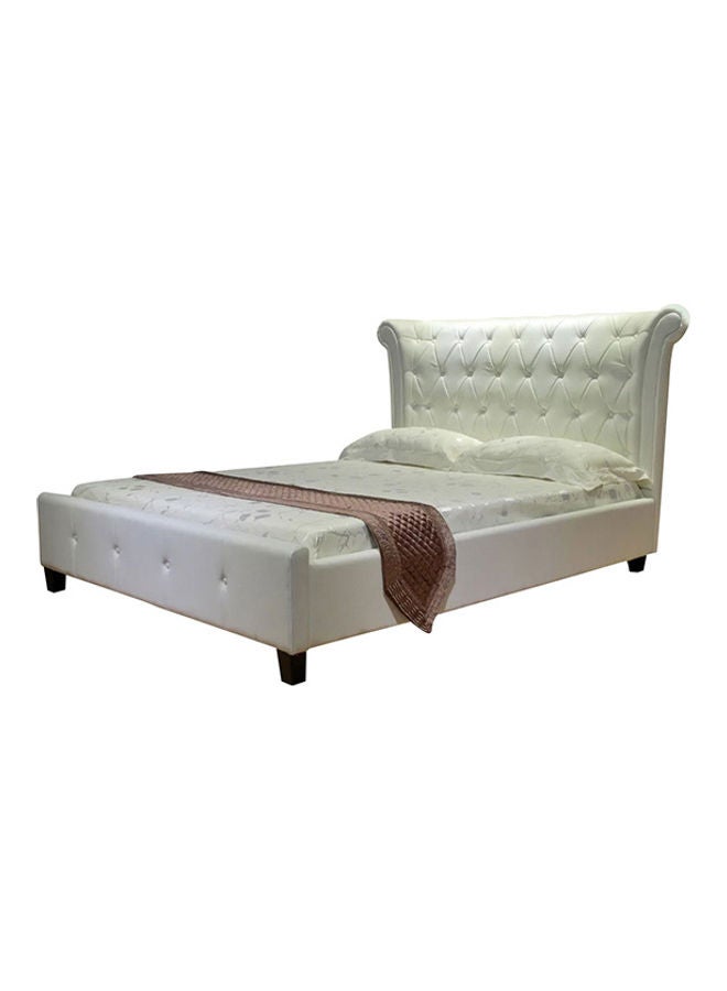 ASGHAR FURNITURE Dake Diamond Tufted Designer King Size Bed With Mattress Black 180x200cm  - Image 2