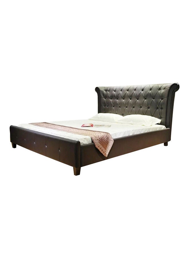 ASGHAR FURNITURE Dake Diamond Tufted Designer King Size Bed With Mattress Black 180x200cm  - Image 3