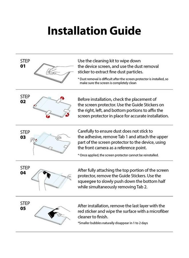 Ringke Screen Protector for iPad Pro 2021 12.9" /4th/3rd, Paper Touch [Hard] Film Anti-Fingerprint Matte PET [2 Per Pack] Clear - Image 4