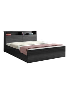 ASGHAR FURNITURE Nova Classic Premium King Size Bed  With Mattress Black/Grey 180x200cm 