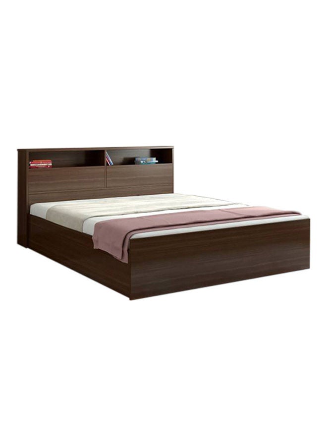 ASGHAR FURNITURE Nova Classic Premium Queen Size Bed Without Mattress Brown 160x200cm 