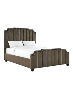 ASGHAR FURNITURE Celestis Luxury Designer King Size Bed Without Mattress Brown 180x200cm  - Image 1