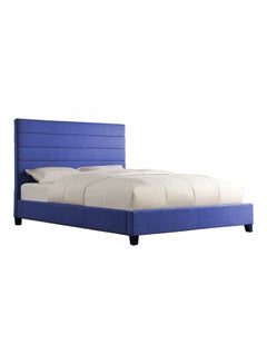 ASGHAR FURNITURE Nordika Premium Tufted Queen Size Bed Without Mattress Purple/Black 160x200cm 