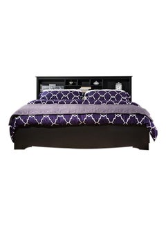ASGHAR FURNITURE Oliver Storage Super King Size Bed Without Mattress Black 200x200cm  - Image 1