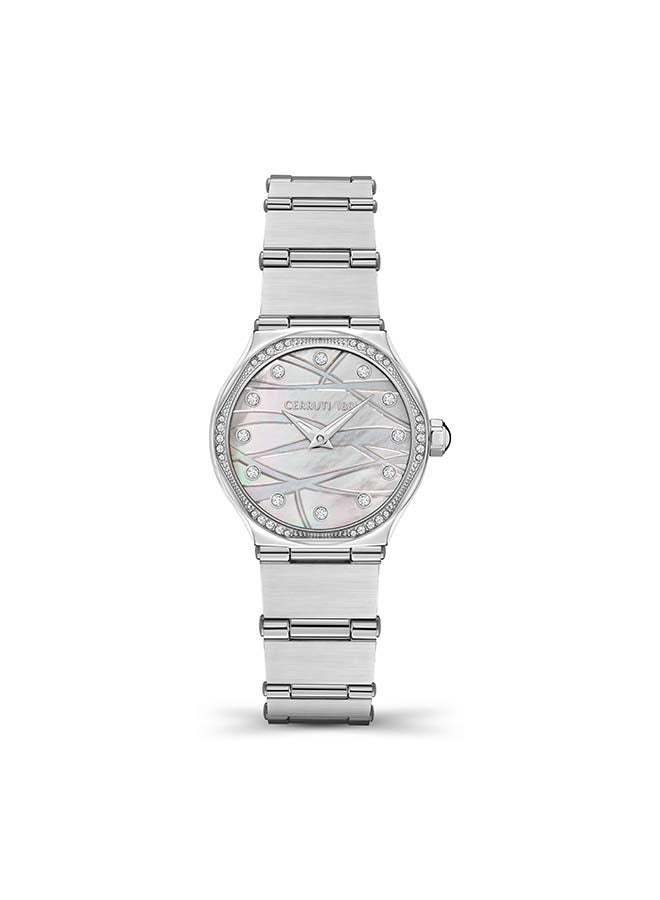 CERRUTI 1881 Women's RENDINARA Round Shape Stainless Steel Analog Wrist Watch 30 mm - Silver - CRM35503  - Image 1