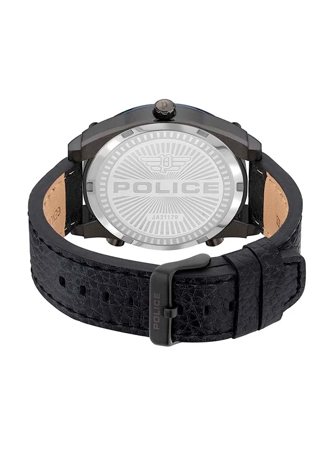 POLICE Chronograph Leather Strap Wrist Watch PEWJA2117940