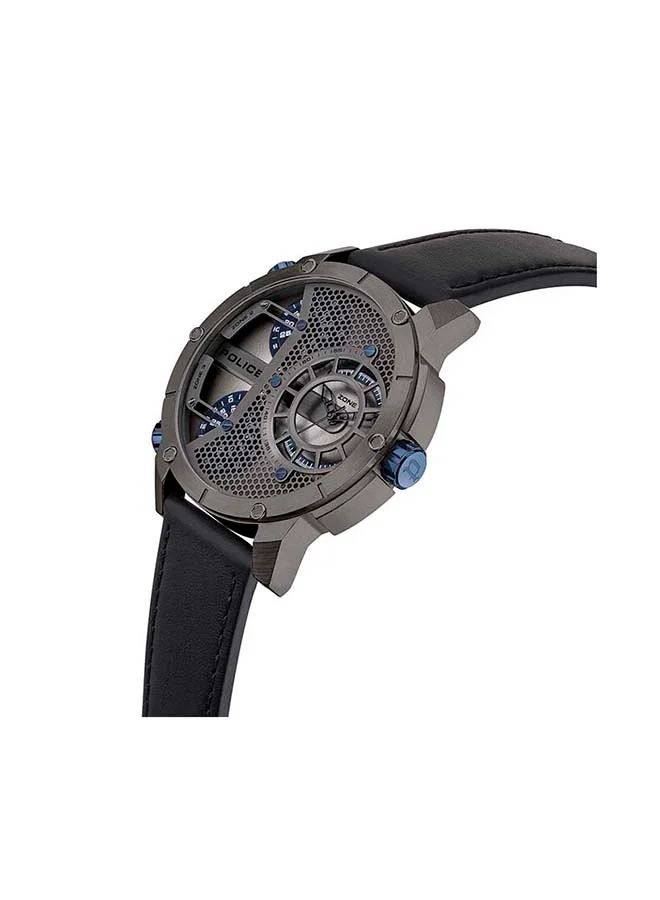 POLICE Chronograph Leather Strap Wrist Watch PEWJA2118102