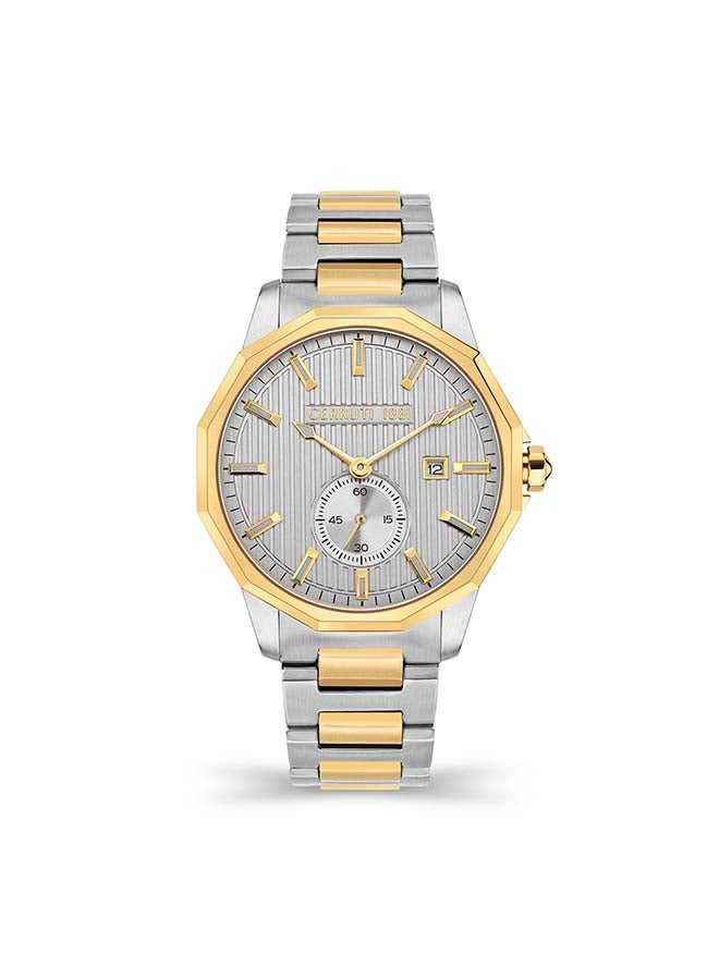 CERRUTI 1881 Men's MOLVENO Round Shape Metal Analog Wrist Watch 43 mm - 2-Tone - CIWGH2111803  - Image 1