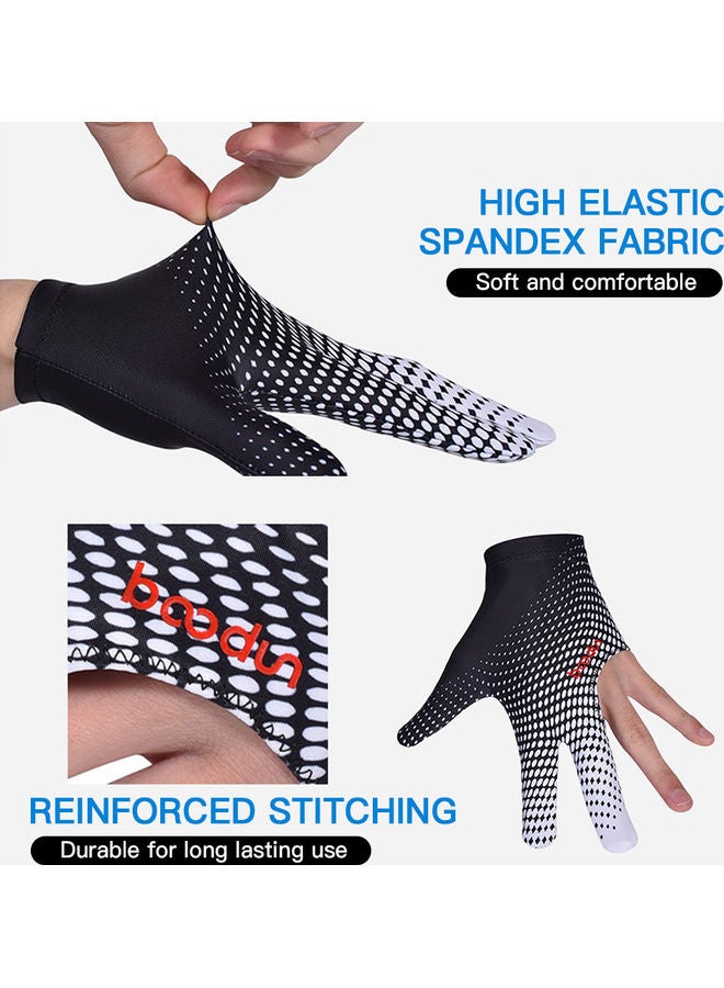 BOODUN - Anti-Skid 3 Finger Elastic Cue Billiard Glove 13x3x10cm - Image 1