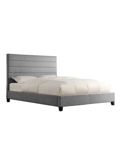 ASGHAR FURNITURE Nordika Premium Tufted Super King Size Bed Without Mattress Dark Grey 