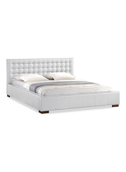Aldrich Prime Designer King Size Bed With Mattress White/Black 180x200cm