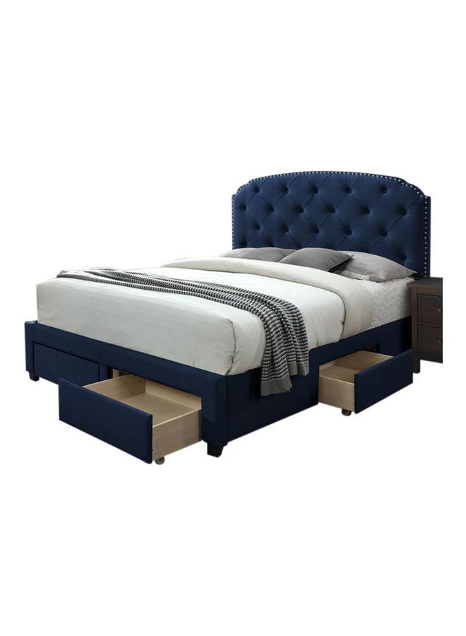ASGHAR FURNITURE Deluxe Storage Queen Size Bed Without Mattress Light Grey 160x200cm  - Image 2