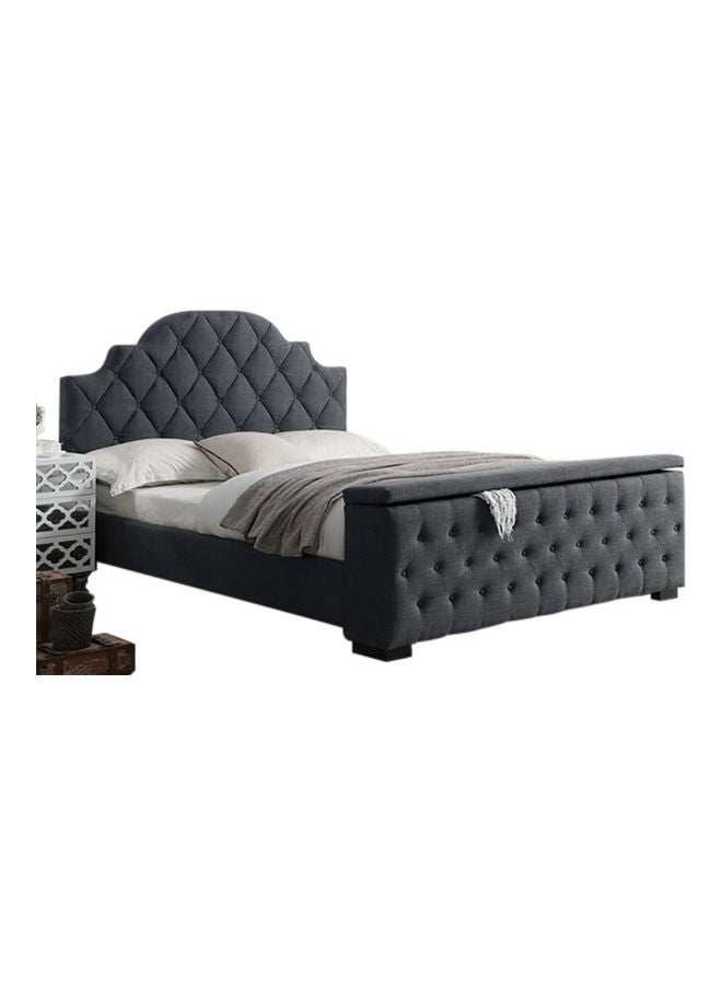 ASGHAR FURNITURE Monero Tufted Storage Super King Size Bed With Mattress Beige 200x200cm - Image 2