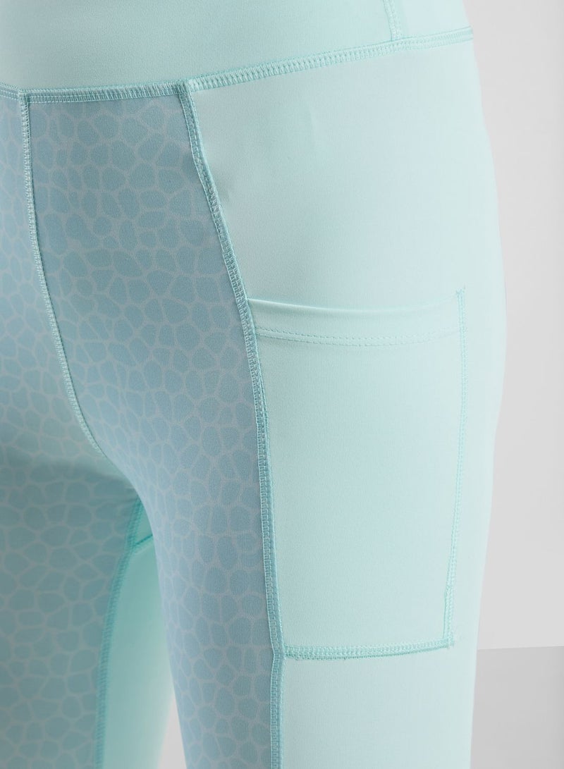 FRWD - Animal Printed Leggings Blue - Image 1