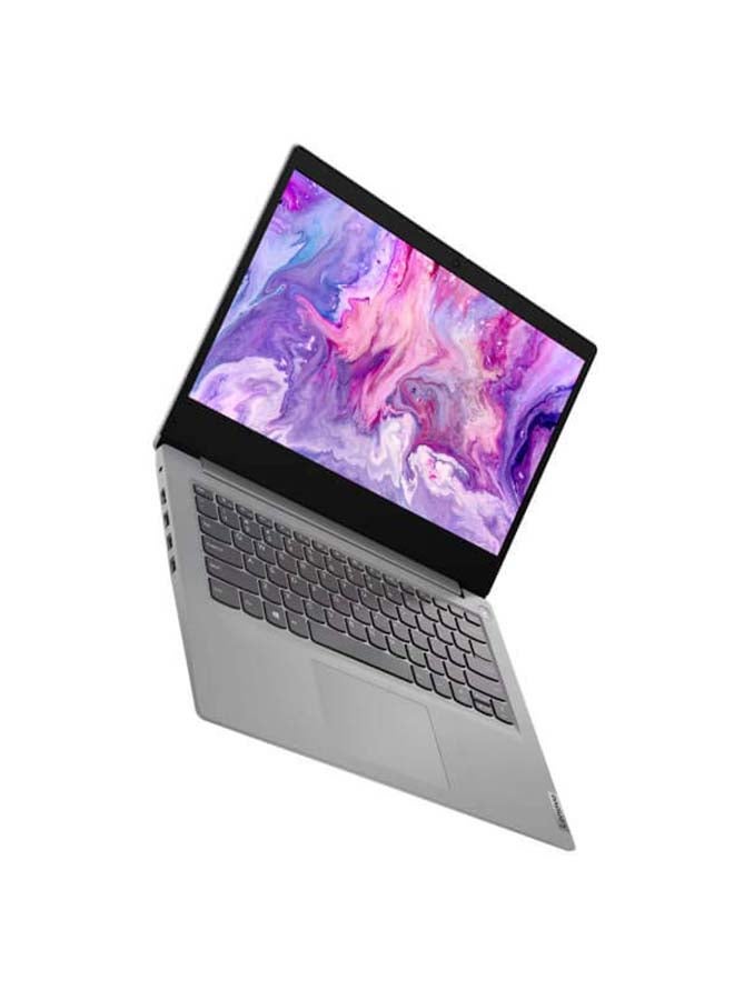 لينوفو - لابتوب آيديا باد 3 14ITL6 بشاشة مقاس 14 بوصة ومعالج كور i3-1115G4 وذاكرة رام سعة 4 جيجابايت ومحرك أقراص SSD سعة 256 جيجابايت وبطاقة رسومات إنتل فائقة الوضوح ونظام تشغيل ويندوز 10 هوم الإنجليزية/العربية رمادي أركتيك - Image 1