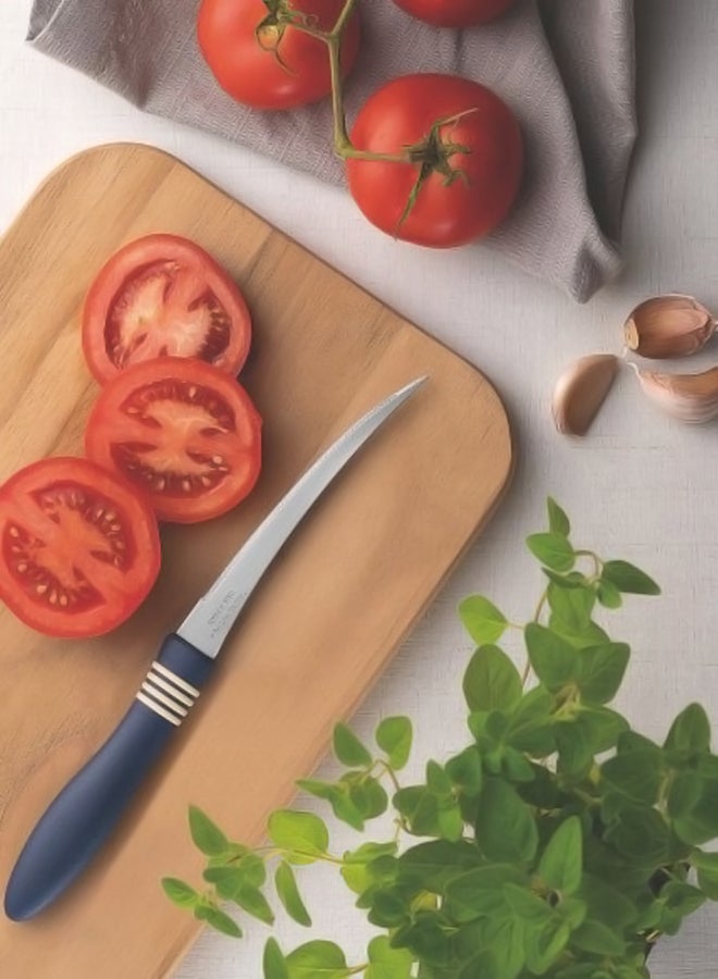 TRAMONTINA 2-Piece Tomato Knife Set Blue/Silver 23centimeter  - Image 2